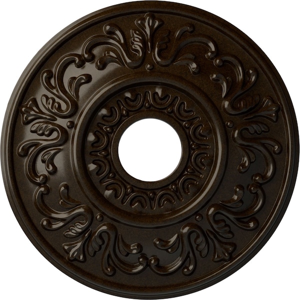 Ekena Millwork Valletta Ceiling Medallion (Fits Canopies up to 3 1/2"), Hand-Painted Bronze, 18"OD x 3 1/2"ID x 1"P CM18VLBZS - main